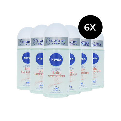 Nivea Talc Sensation Roll-On Deodorant - 6 x 50 ml