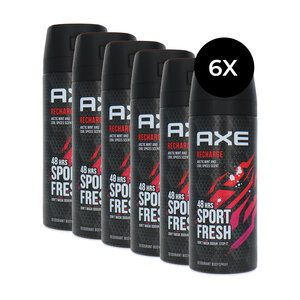 48 HRS Sport Fresh Deodorant Spray Recharge - 6 x 150 ml