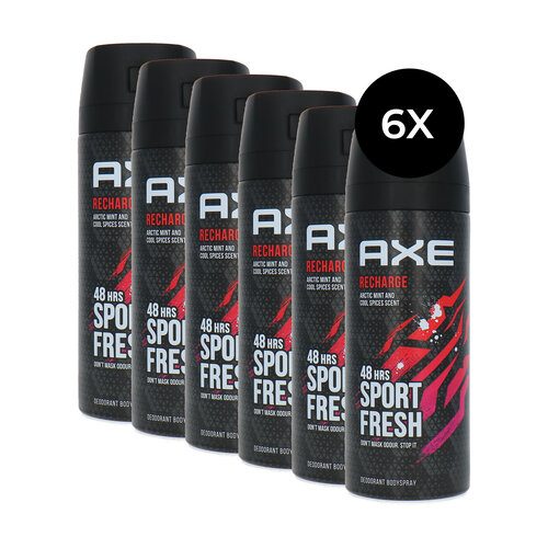 Axe 48 HRS Sport Fresh Deodorant Spray Recharge - 6 x 150 ml