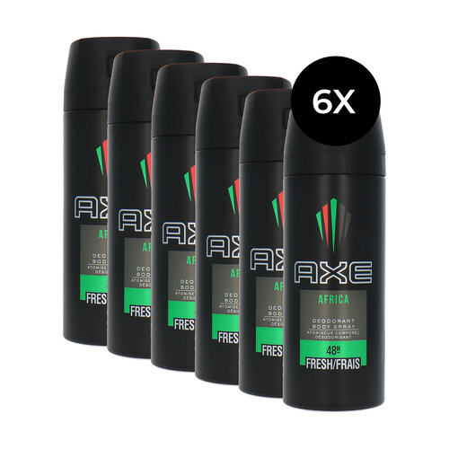 Axe 48 H Fresh Deodorant Spray Africa - 6 x 150 ml