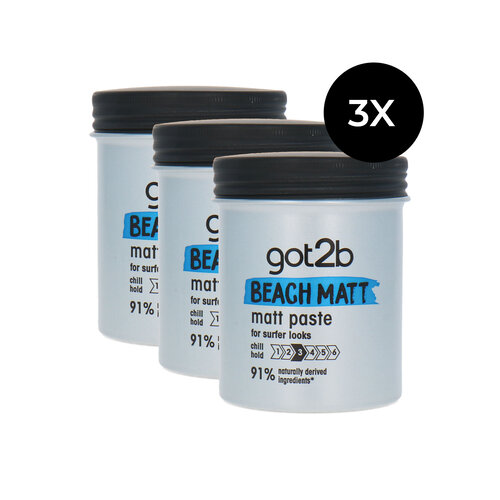 Schwarzkopf Got2b Beach Matt Matt Paste - 3 x 100 ml