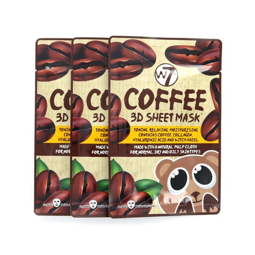 W7 3D Sheet Maske - Coffee (3 Stück)