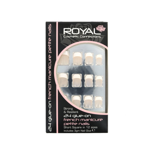 Royal 24 French Manicure Glue-On Petite Nails (Mit Nagelkleber)