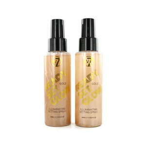 W7 Ready Set Glow Illuminating Setting Spray - Gold (2 Stück) Ready Set Glow Illuminating Setting Spray - Gold (2 Stück)