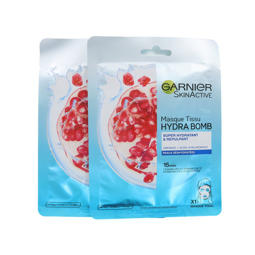 Garnier SkinActive Hydra Bomb Maske (2 Stück - Für trockene Haut)