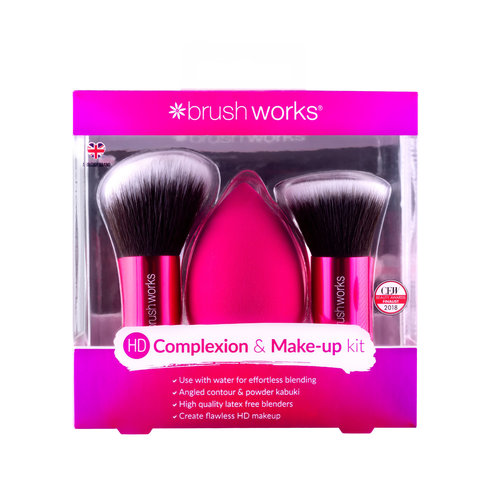 Brushworks HD Complexion Sponge & Kabuki Brush Set