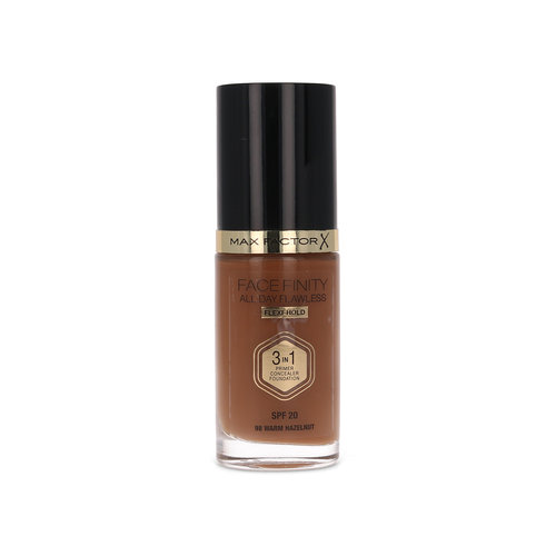 Max Factor Facefinity All Day Flawless 3 in 1 Flexi Hold Foundation - 98 Warm Hazelnut