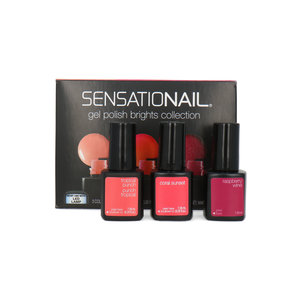 Gel Polish Brights Collection - Coral Sunset-Tropical Punch-Raspberry Wine