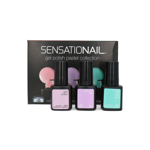 Sensationail Gel Polish Pastel Collection - Pink Chiffon-Heirloom Lilac-Mostly Mint