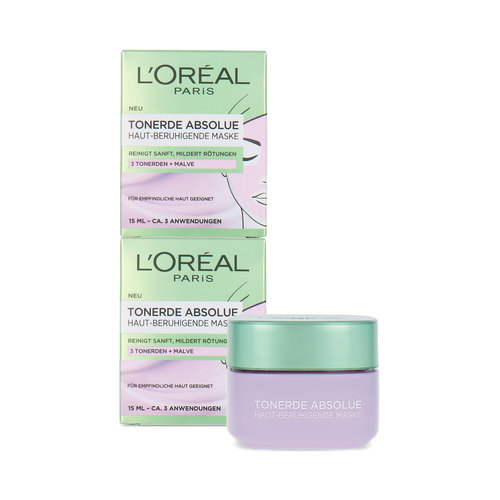 L'Oréal Pure Clay Soothing Maske - 2 x 15 ml (2 Stück)