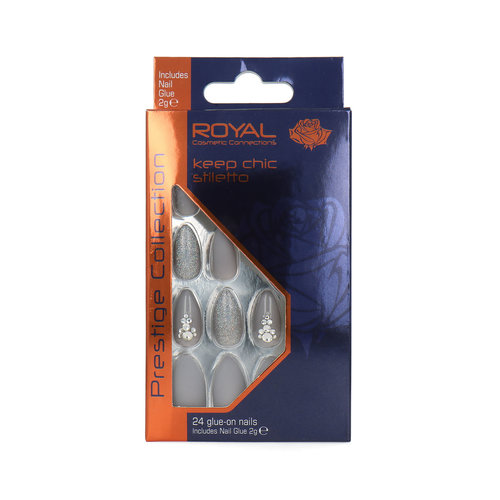 Royal 24 Stiletto Glue-On Nails - Keep Chic