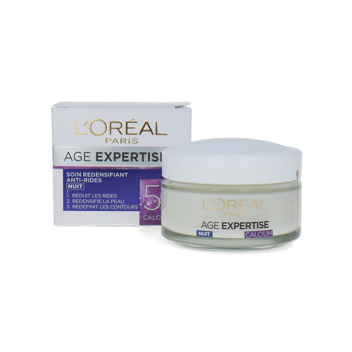 L'Oréal Age Expertise Anti Wrinkle Nachtcreme - 55+ (Französischer Text)