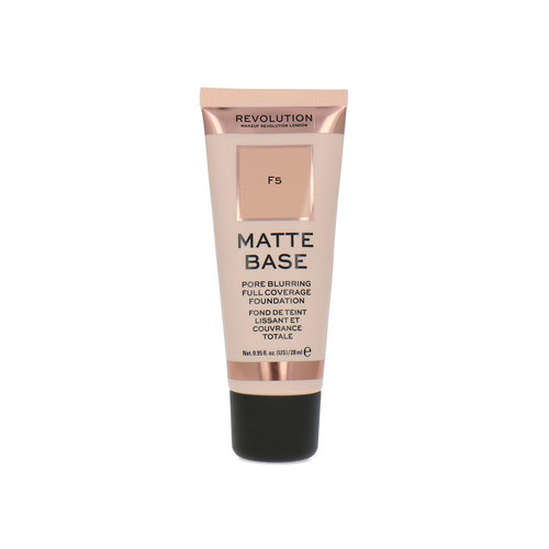 Makeup Revolution Matte Base Pore Blurring Full Coverage Foundation - F5