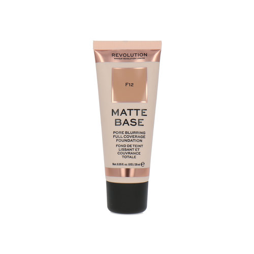 Makeup Revolution Matte Base Pore Blurring Full Coverage Foundation - F12