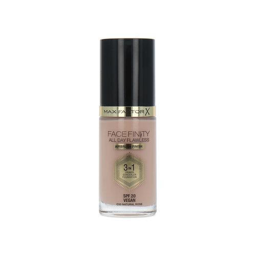 Max Factor Facefinity All Day Flawless 3 in 1 Airbrush Finish Foundation - C50 Natural Rose (Vegan)
