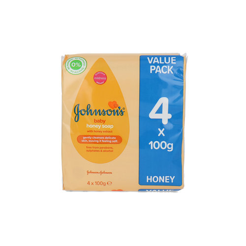 Johnson's Baby Honey Soap - 100 gram (4 Stück)