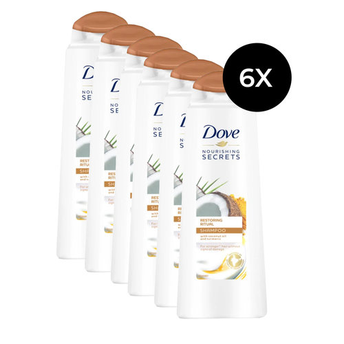 Dove Restoring Ritual Shampoo - 6x 400 ml (für geschädigtes Haar)