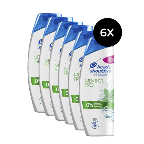 Head & Shoulders Menthol Fresh Shampoo - 6x 500 ml