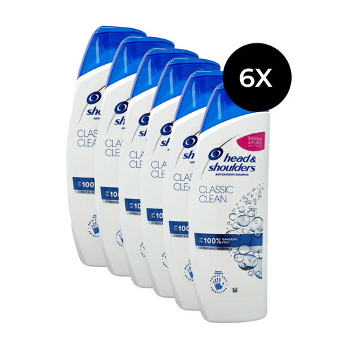 Head & Shoulders Classic Clean Shampoo - 6x 500 ml