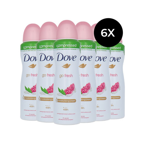 Dove Go Fresh Pomegranate Compressed Deodorant - 125 ml (6 Stück)