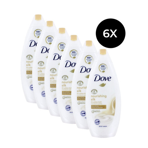 Dove Body Wash 225 ml - Nourishing Silk (6 Stück)