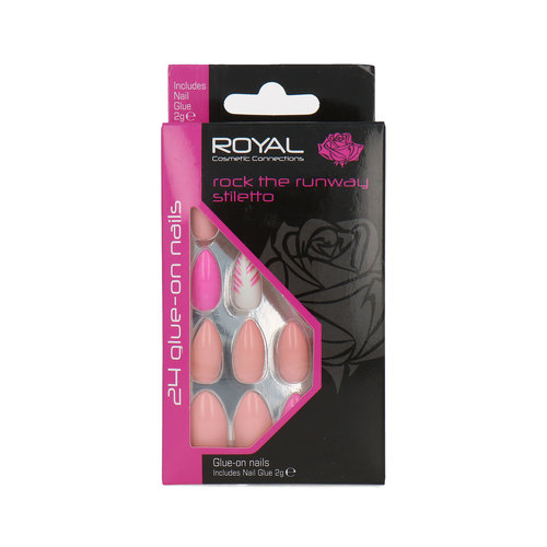 Royal 24 Stiletto Glue-On Nails - Rock The Runway