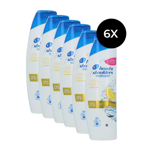 Head & Shoulders Citrus Fresh Shampoo - 6 x 250 ml