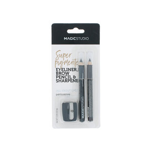 Super Pigmented Eyeliner, Brow Pencil + Sharpener