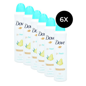 Go Fresh Deodorant Spray Pear and Aloe Vera Scent - 6 x 250 ml