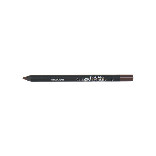 Deborah Milano 2in1 Gel Kajal & Waterproof Eyeliner - 5 Brown