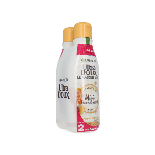 Garnier Ultra Doux Hair Milk Mask Restoring Honey - 2 x 250 ml (Französischer Text)