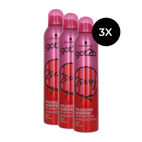 Schwarzkopf Got2b 2Sexy Volumizing Hairspray - 3 x 300 ml
