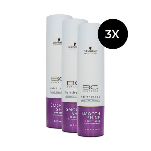 Schwarzkopf Bonacure Hairtherapy Smooth Shine Conditioner - 3 x 200 ml Schwarzkopf Bonacure Hairtherapy Smooth Shine Conditioner - 3 x 200 ml