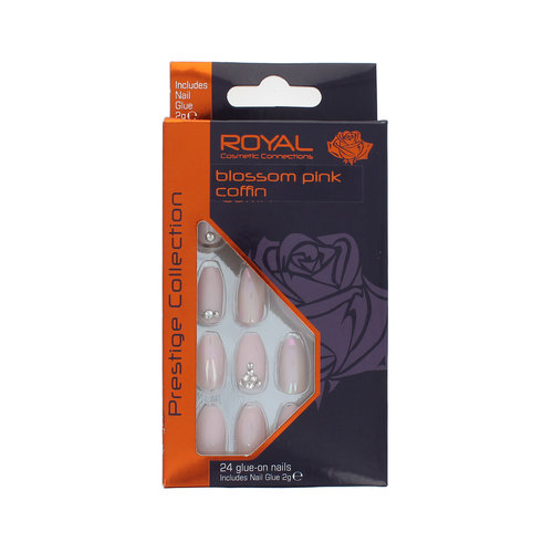 Royal 24 Glue-On Nails - Blossom Pink