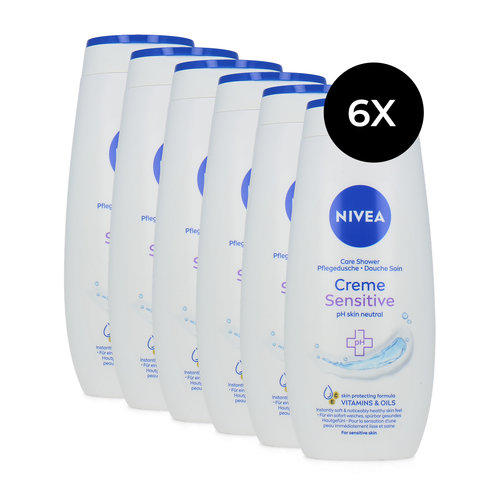 Nivea Creme Sensitive Ph Skin Neutral Shower Gel - 250 ml (6er Set)