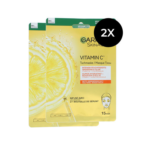 Garnier Skin Active Vitamin C Super Hydrating Maske - 28 g (Satz von 2 Stück)