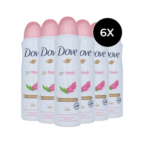 Dove Go Fresh Pomegranate and Lemon Verbena Deodorant Spray - 150 ml (6er Set)