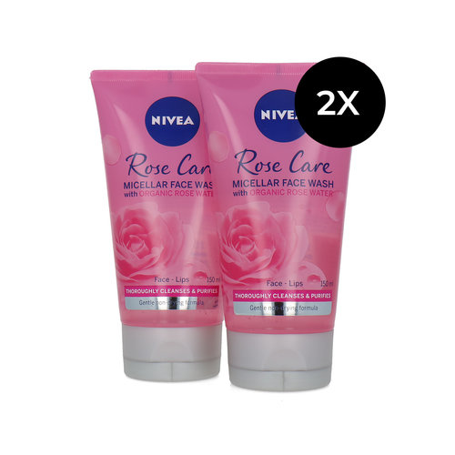 Nivea Rose Care Micellar Face Wash - 150 ml (Satz von 2 Stück)