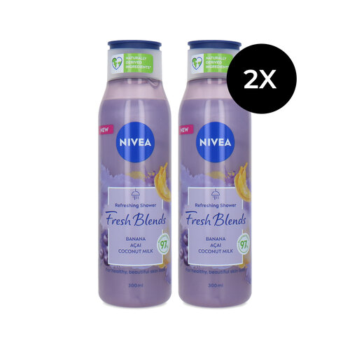 Nivea Fresh Blends Refreshing Shower Gel - 2 x 300 ml