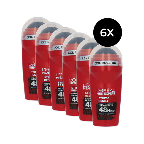 L'Oréal Men Expert Stress Resist Deo Roller - 6 x 50 ml