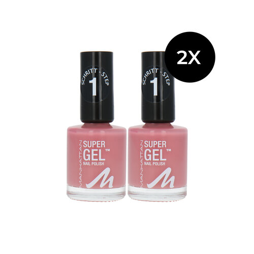 Manhattan Super Gel Nagellack - 240 Pop Princess Pink (Satz von 2 Stück)