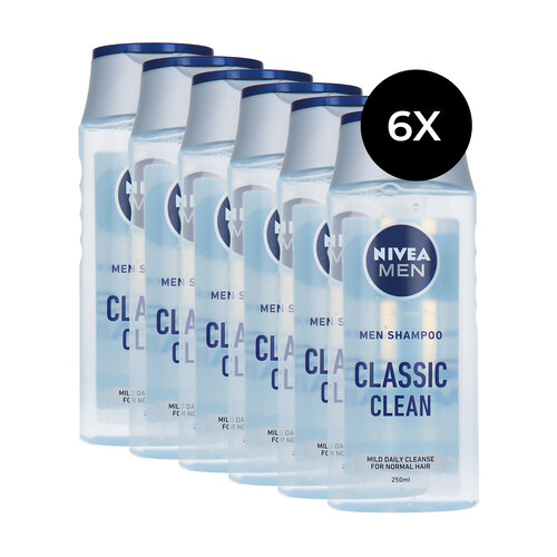 Nivea Men Classic Clean Shampoo - 6 x 250 ml