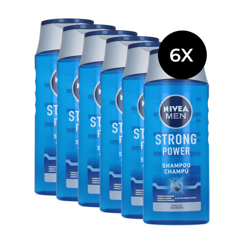 Nivea Men Strong Power Shampoo - 6 x 250 ml