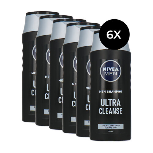 Nivea Men Ultra Cleanse Shampoo - 6 x 250 ml