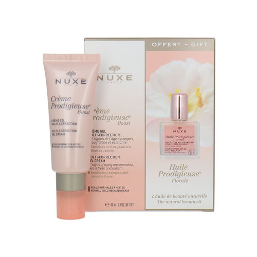 Nuxe Crème Prodigieuse Florale Multi-Correction Gel Cream Geschenkset - 40 ml - 10 ml (Für Normale bis Mischhaut)