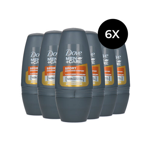 Dove Men + Care Sport Endurance + Comfort Deo Roller - 6 x 50 ml