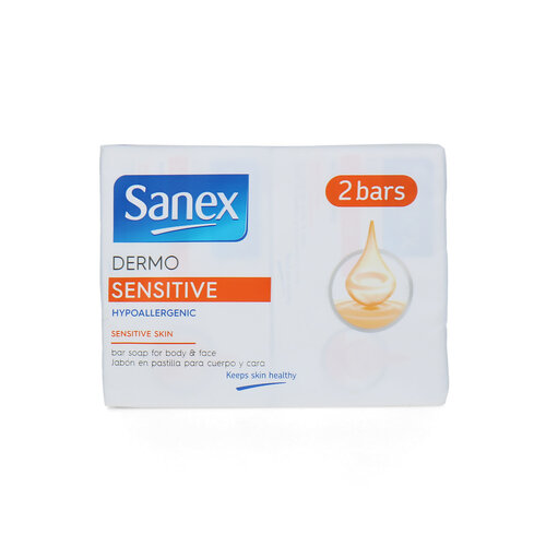 Sanex Dermo Sensitive Hypoallergenic Bar Soap - 2 x 90 g