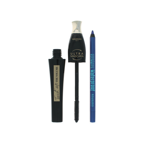 Bourjois Twist Up The Volume Mascara + Contour Clubbing Pencil - Ultra Black-Bleu Néon