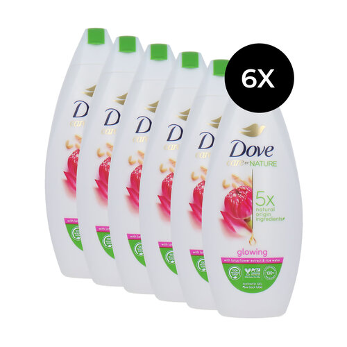 Dove Care By Nature Glowing Shower Gel - 6 x 225 ml