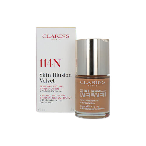 Clarins Skin Illusion Velvet Natural Matifying & Hydrating Foundation - 114N